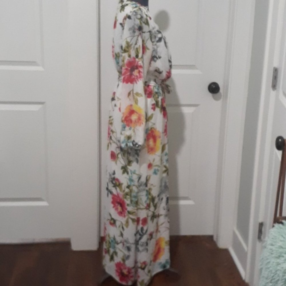 Expresso Floral Dress Sheer With Lining Maxi Flowers - Picture 9 of 10